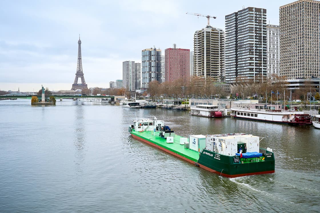 France’s first hydrogen-powered inland vessel launched down the River Seine