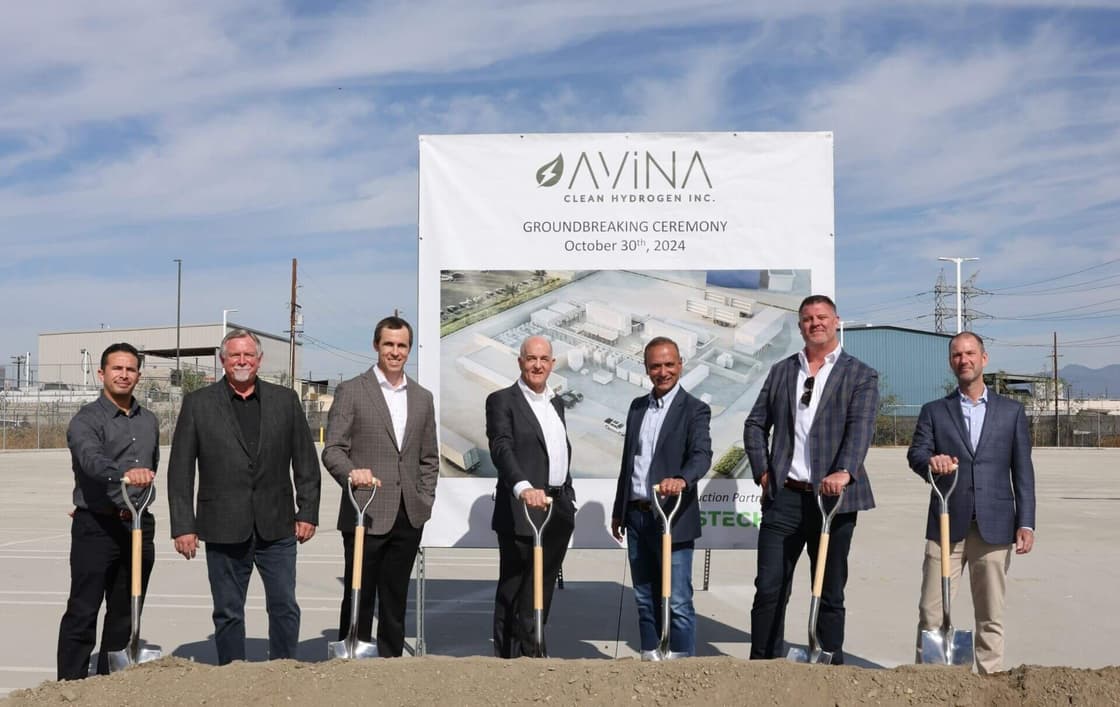 Avina breaks ground on hydrogen production and refuelling facility in California