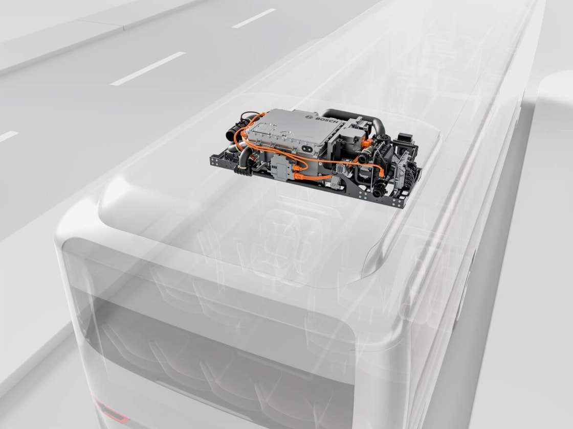 Bosch reveals new fuel cell system for hydrogen-powered buses