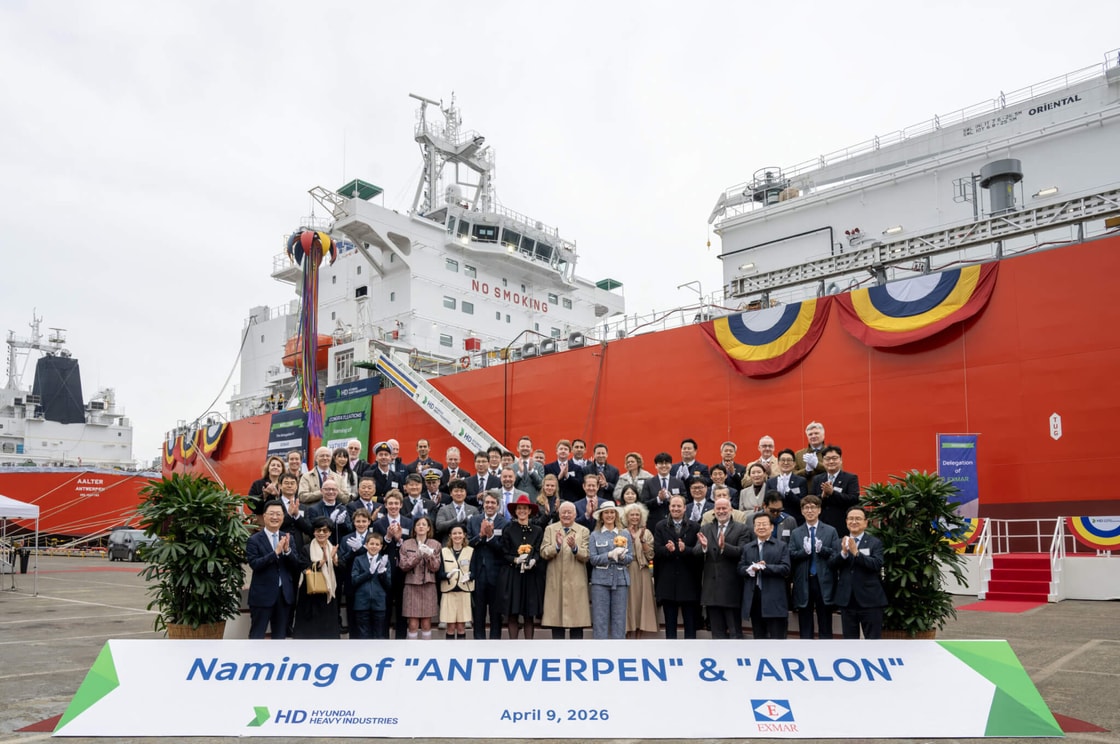 Hyundai Heavy Industries completes two ammonia dual-fuel gas carrier vessels