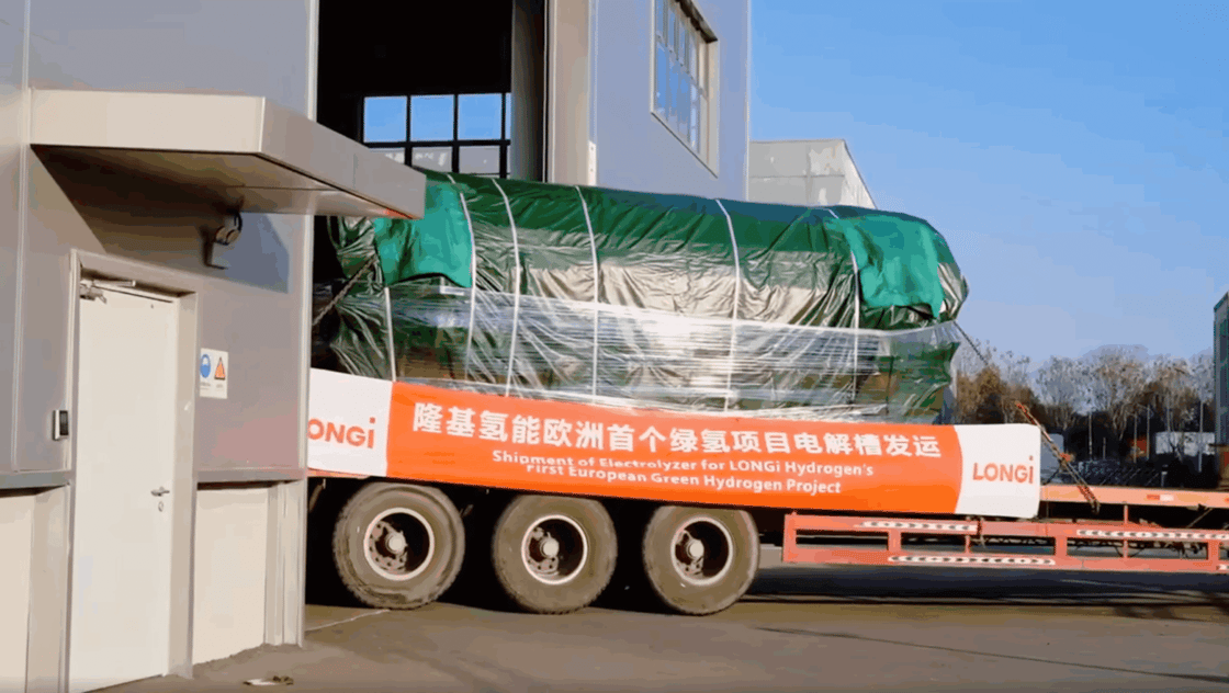 Longi Hydrogen delivers first electrolyser system to Europe