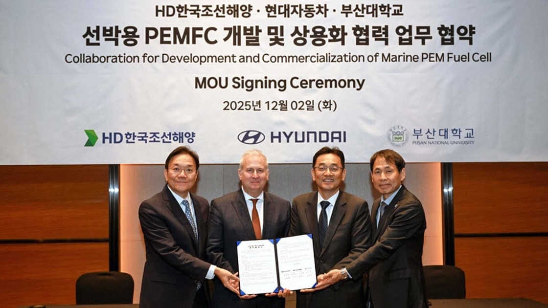 Hyundai looks to develop fuel cell systems for hydrogen carrier vessels