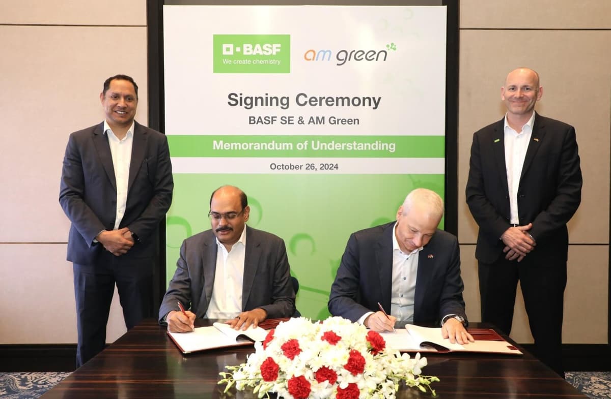 BASF and AM Green Partner to Supply Renewable Ammonia and Explore Low-Carbon Chemicals Production in India
