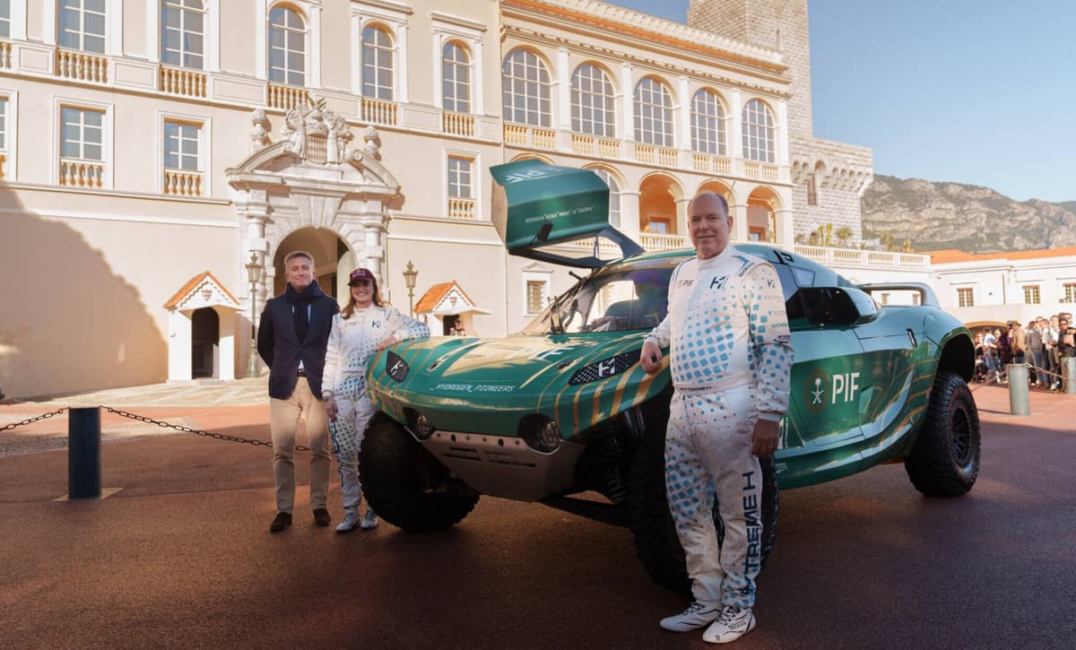 Prince Albert II of Monaco Drives Hydrogen-Powered Car in Monaco Streets