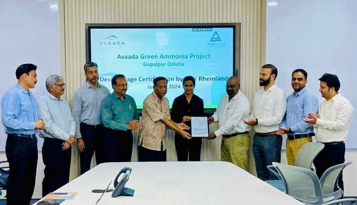 Avaada Group Secures Pre-Certification for Green Hydrogen and Ammonia Project in India