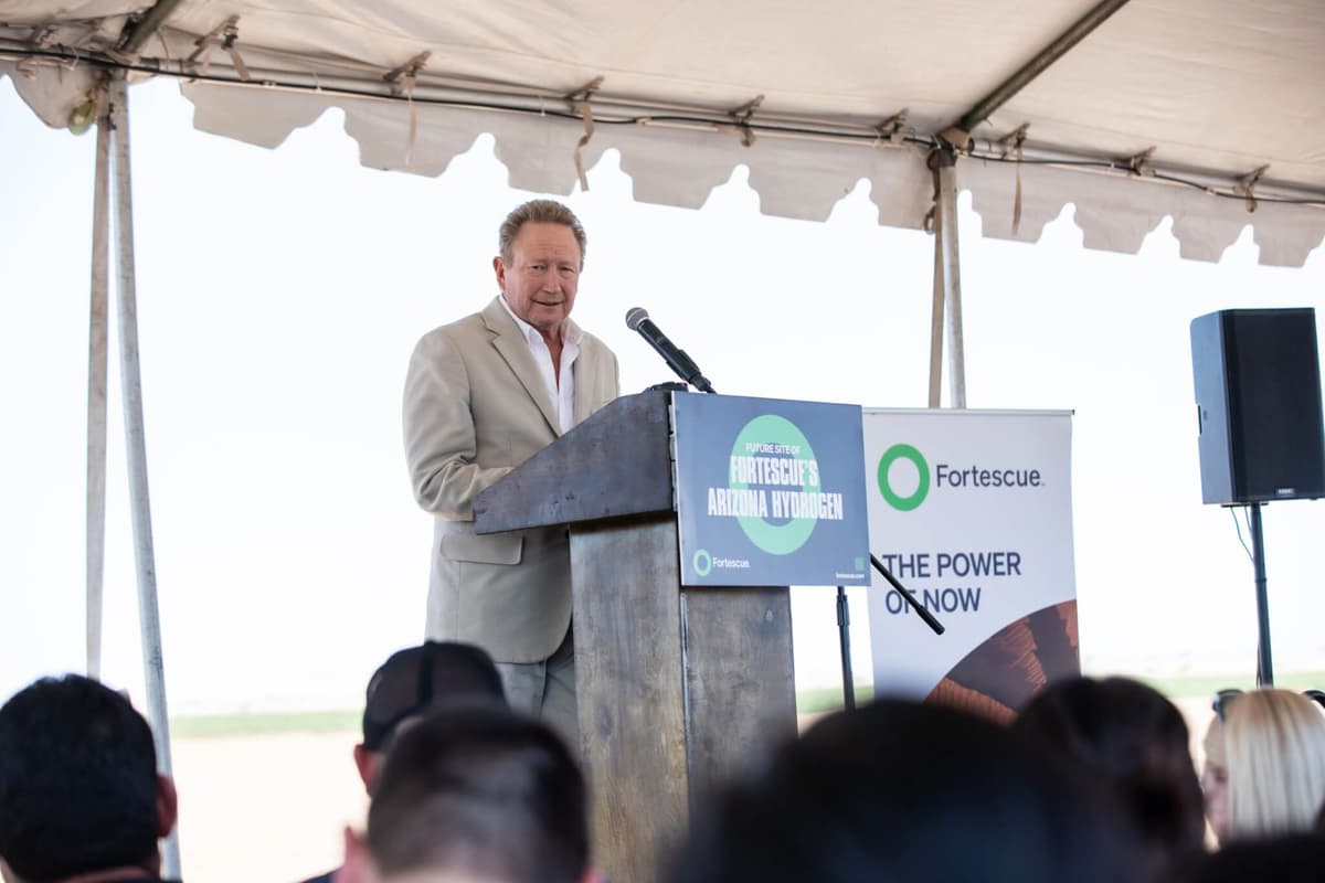 Fortescue's Forrest slams US hydrogen subsidy rules at launch of Arizonan project | Power - Vimarsana News