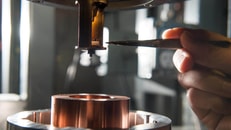 hydrogen materials development close-up