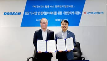 Doosan collaborates with Kolon to develop hydrogen business biogas model