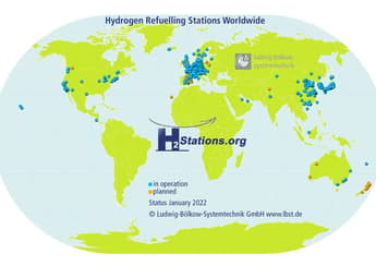 Record-breaking year for hydrogen refuelling with 142 new stations opened in 2021