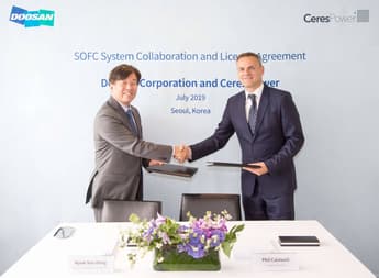 Doosan and Ceres Power to collaborate on fuel cell power systems