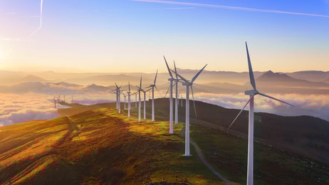 wind turbines in Oiz Eolic park