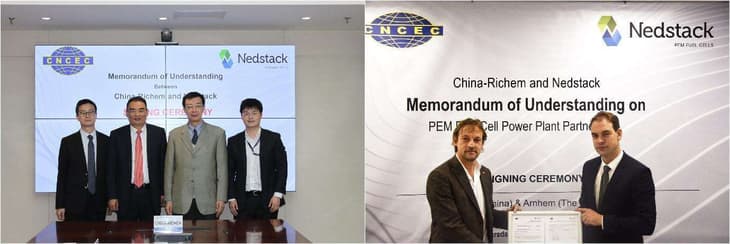 CHINA-Richem and Nedstack partner to commercialise PEM fuel cell power plant technology