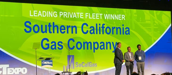 SoCalGas wins ‘leading private fleet’ award at ACT Expo after hydrogen vehicle increases