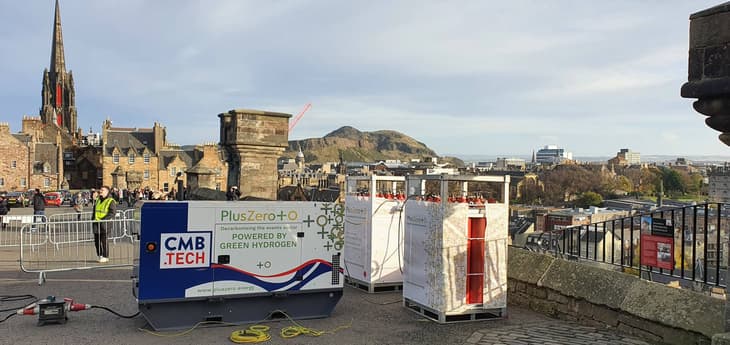 COP26: PlusZero showcases green hydrogen generator to industry leaders at Edinburgh Castle
