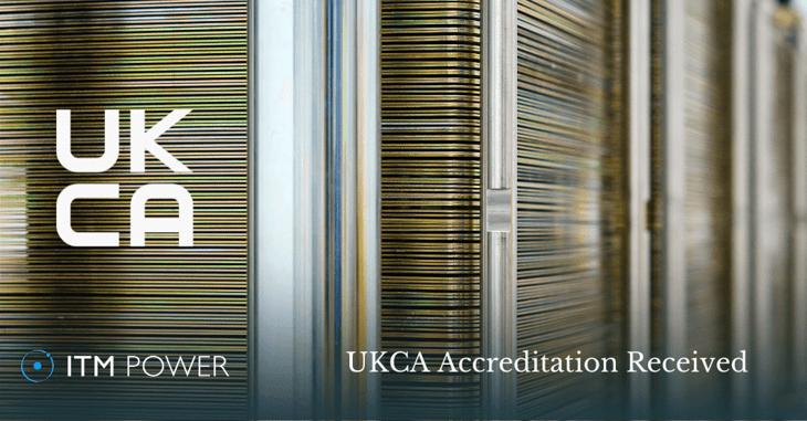 ITM Power electrolyser stack successfully UKCA marked