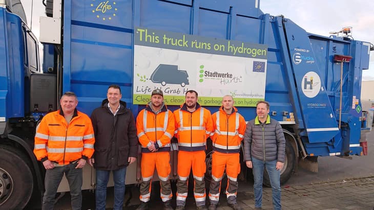 Hydrogen-powered garbage truck being trialled in Germany