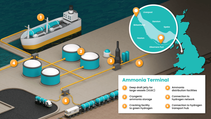 Green ammonia import terminal to open in Liverpool