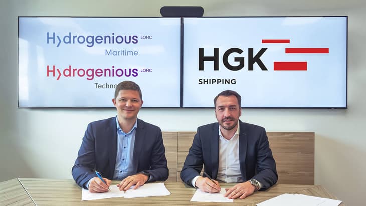 HGK Shipping and Hydrogenious sign MoU for hydrogen vessel