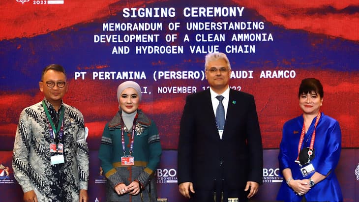 Aramco, Pertamina to explore hydrogen and ammonia value chain