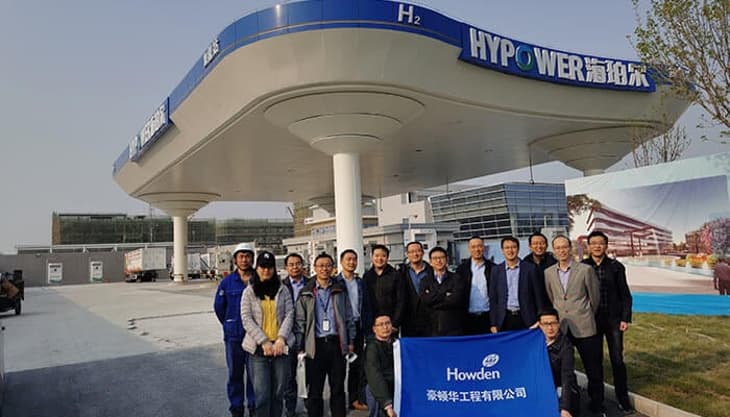 Howden supplies compressors to the world’s largest hydrogen refuelling station in China