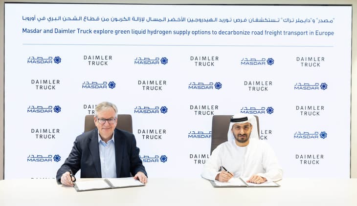 Daimler Truck and Masdar to explore UAE-to-Europe liquid hydrogen exports