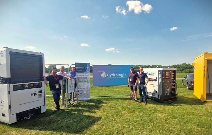 Hydrogen powers EV charging and site battery at UK construction expo
