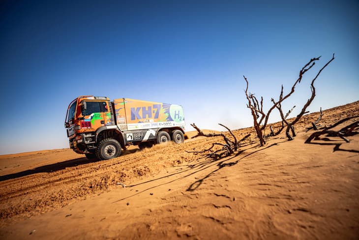 Hydrogen combustion truck put to the test at 2023 Dakar Rally