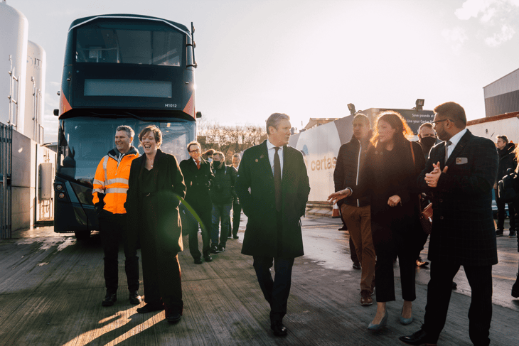 Keir Starmer visits ITM Power’s hydrogen station