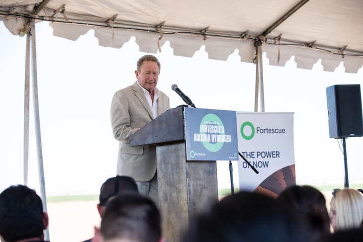 Fortescue’s Forrest slams US hydrogen subsidy rules at launch of Arizonan project