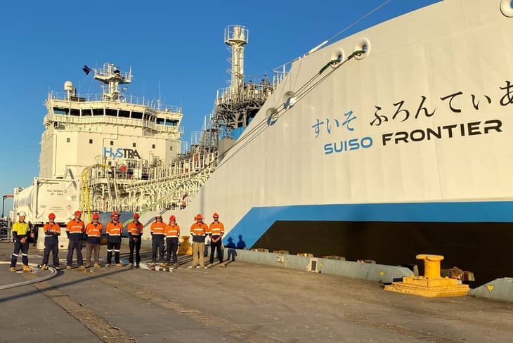 World’s first liquid hydrogen carrier on route to Japan