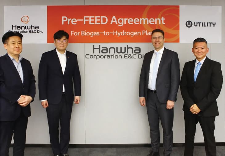 Utility Global and Hanwha to explore biogas-to-hydrogen plants in South Korea