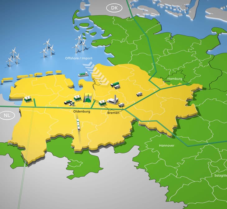 $1.5bn plans unveiled to integrate hydrogen into the northwest German coastline