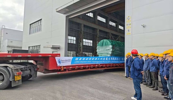 Longi ships 10MW of electrolysers for Australian green hydrogen project
