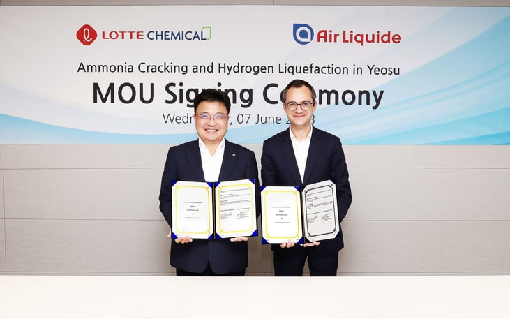Air Liquide Korea and LOTTE Chemical cooperate on ammonia and hydrogen-related activities