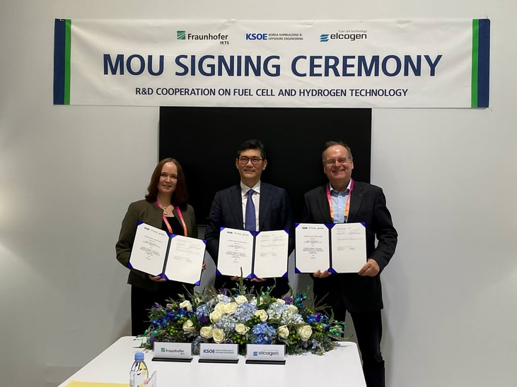 Elcogen and KSOE sign MoU to drive SOFC uptake in shipping