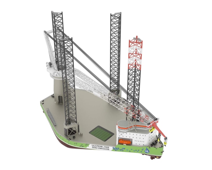 Ulstein unveils hydrogen hybrid wind turbine installation vessel