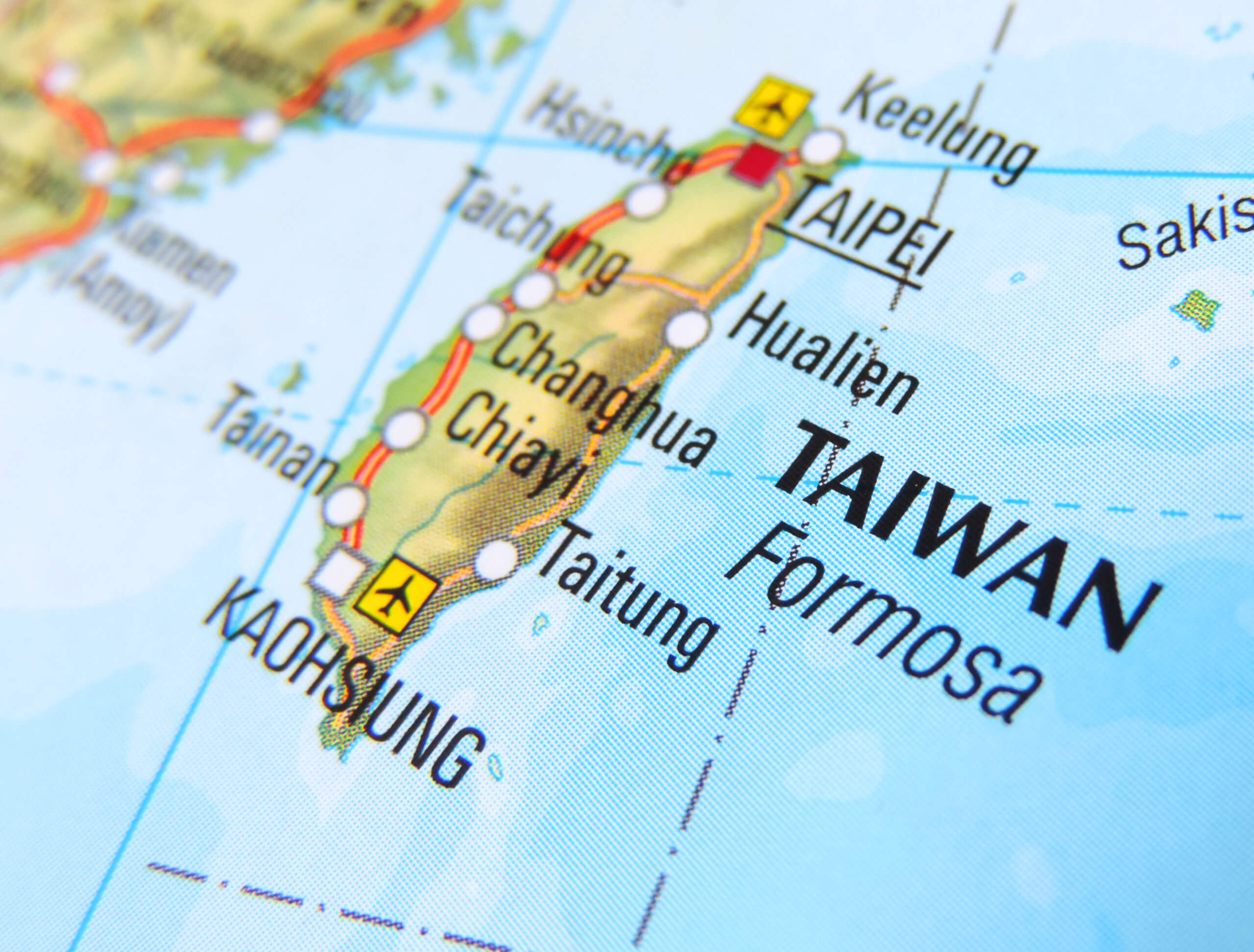Где тайвань карте показать. Тайвань на карте. Китай и Тайвань на карте. Остров Тайвань на карте.