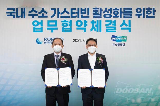 Doosan Heavy signs MoU to build hydrogen gas turbine project in Korea