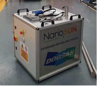 NanoSUN hydrogen station to fuel Doosan UAVs