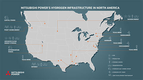 Mitsubishi Power continues its hydrogen infrastructure expansion across North America