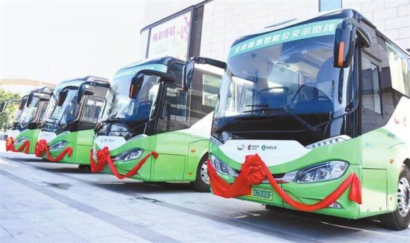 First five hydrogen buses hit the road in Longgang, Shenzen