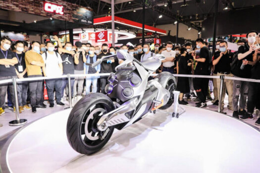 Hydrogen-powered motorbike concept unveiled in China