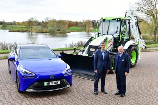 JCB acquires a second-generation hydrogen fuel cell Toyota Mirai to accelerate its UK adoption