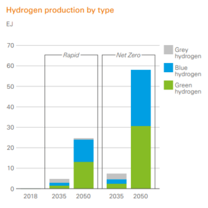 hydrogen production by type bp